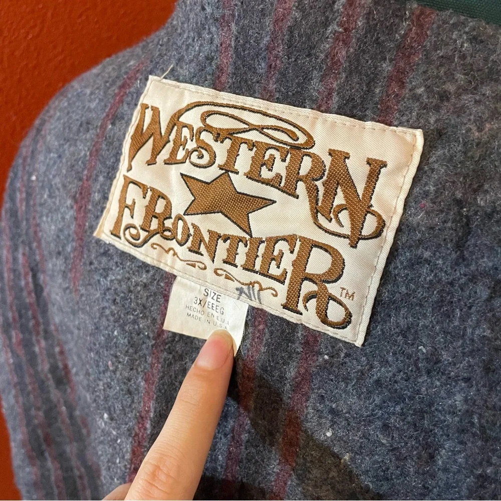 Western Frontier Men’s Vintage Aztec Blanket Lined USA Made Bomber‎ Jacket